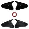 Auto-Rückspiegelabdeckung Gehäuse Kohlefaser/Glänzend Schwarz Seitenflügel Spiegelkappe Für Hyundai Veloster 2018-2025 Autozubehör