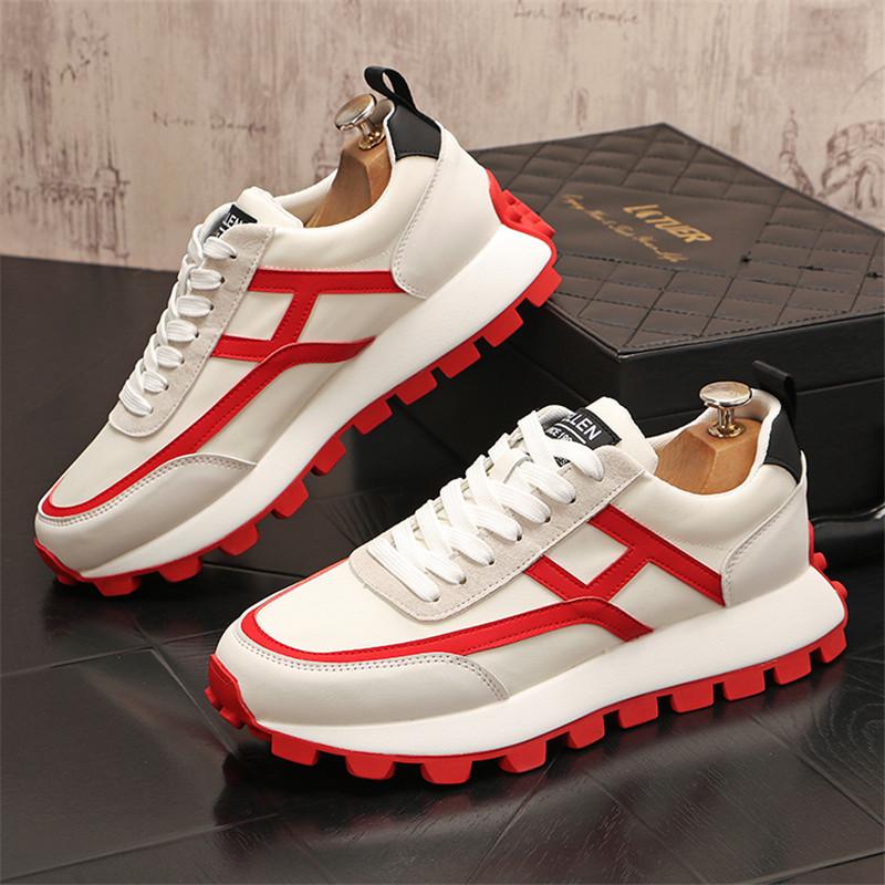 

2024 Новые мужские кроссовки для скейтбординга Удобные и дышащие вулканизированные туфли Модные туфли на платформе со шнуровкой Sapato Masculino 40