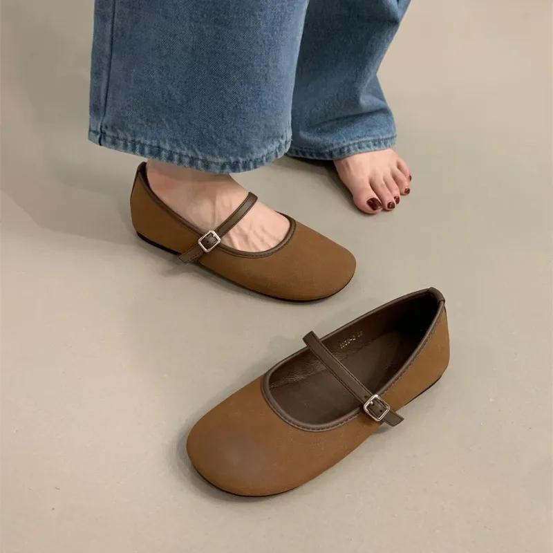 Fashion Soft and Comfortable Women's Flat Shoes Classic Round Toe Leopard Print Shoes Casual Fashion Mary Jane Shoes Zapatos De Mujer