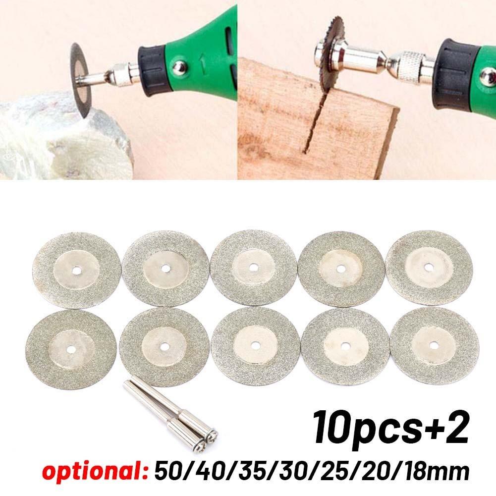 Diamond Cutting Discs +2 Mandrel Carpentry Rotary Wheel For wood plastics