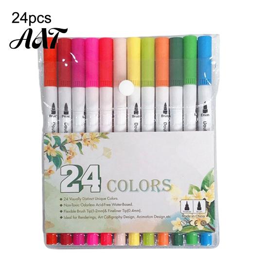 Art Enlightenment Tools Drawing Markers Set, with Brush And Fine Point Tips, Washable Pens Water-soluble Ink Supplies, for Hand-Drawn Creation
