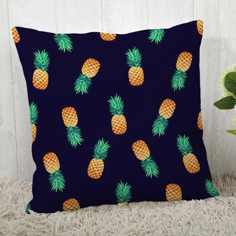 Pillowcase Pineapple Pattern Square  Christmas Zipper