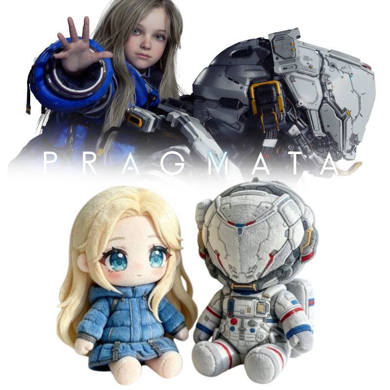 Pragmata Hugh Diana Plush Toy Game Character Stuffed Doll Collectible Soft Fluffy Figure Gift