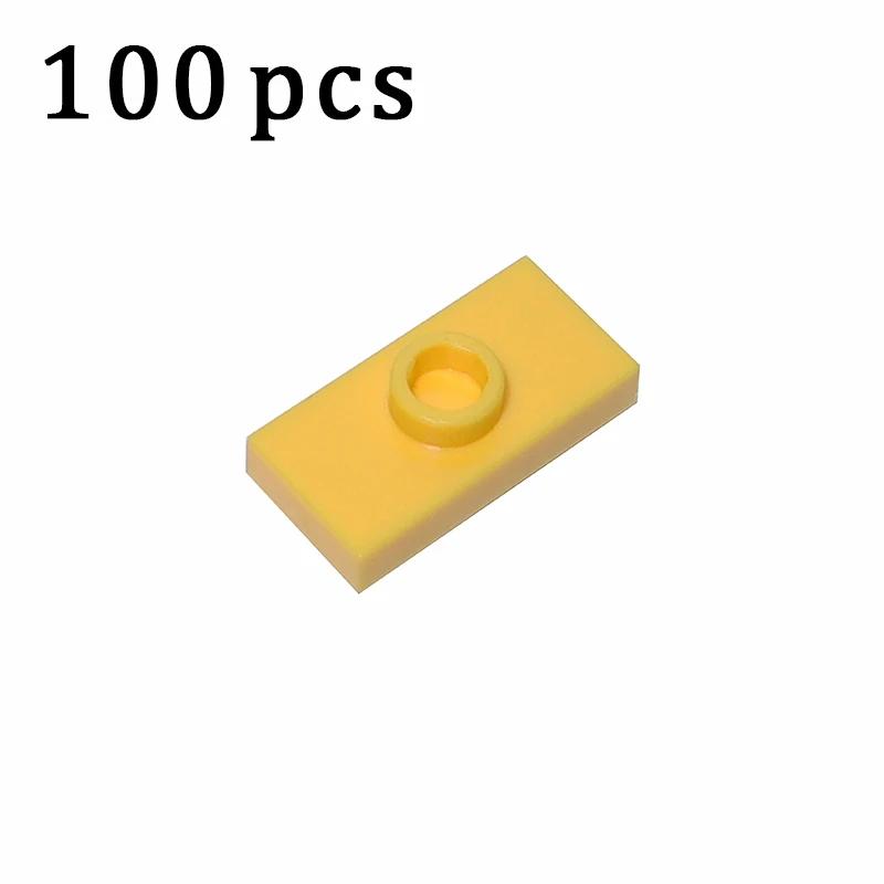 100PCS 15573 3794 1x2 with 1 Stud Plate Board Parts Building Block Assemble Particles Compatible with Changeover Creative Bricks