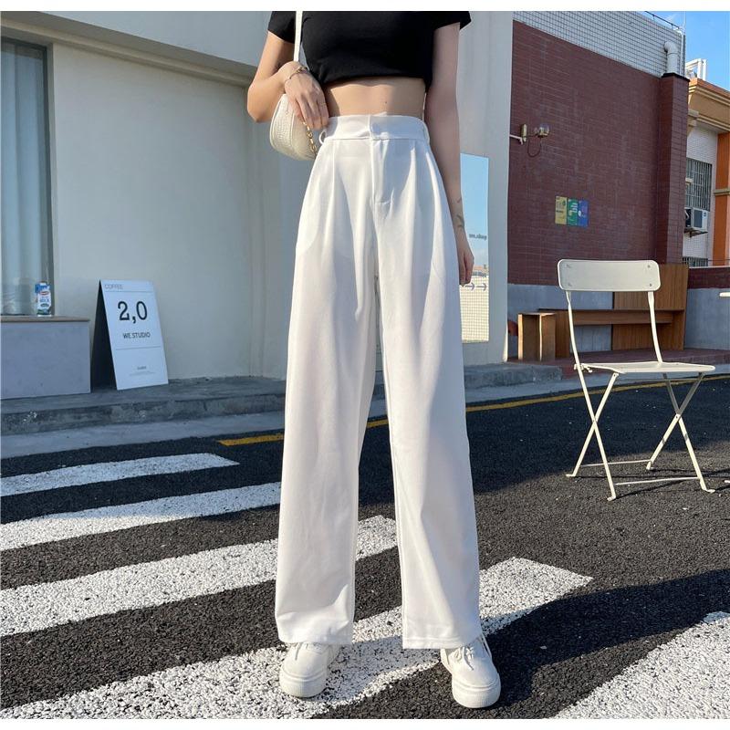 

Однотонные брюки с высокой талией для женщин на лето Спортивные брюки Повседневные широкие брюки для женщин Брюки в пол с девятью точками для женщин XXL