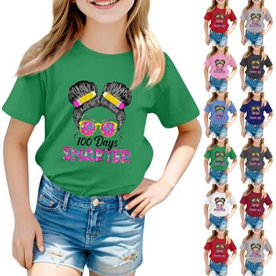 100 Tage Schule Shirt Kinder Kleinkind Jungen Mädchen 100. Tag der Schule T-Shirt Kindergarten T-Shirt Tops
