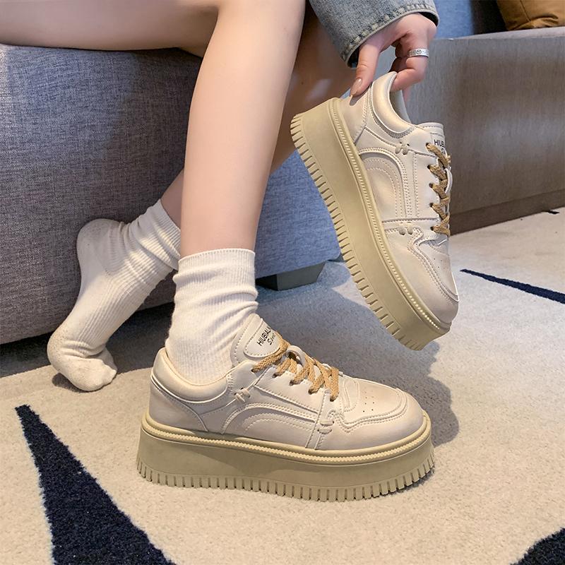 Мода 2024 Лето Женская Мода Шнуровка Толстые Кроссовки Дышащая Повседневная Прогулочная — фото 3