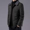 Chaqueta de plumón para hombre, abrigo de invierno nuevo para hombre de mediana edad, abrigo de solapa, traje informal de negocios para papá, plumón