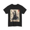 Samurai Cat T Shirt, Warrior Vintage Japanese Art Anime T Shirt