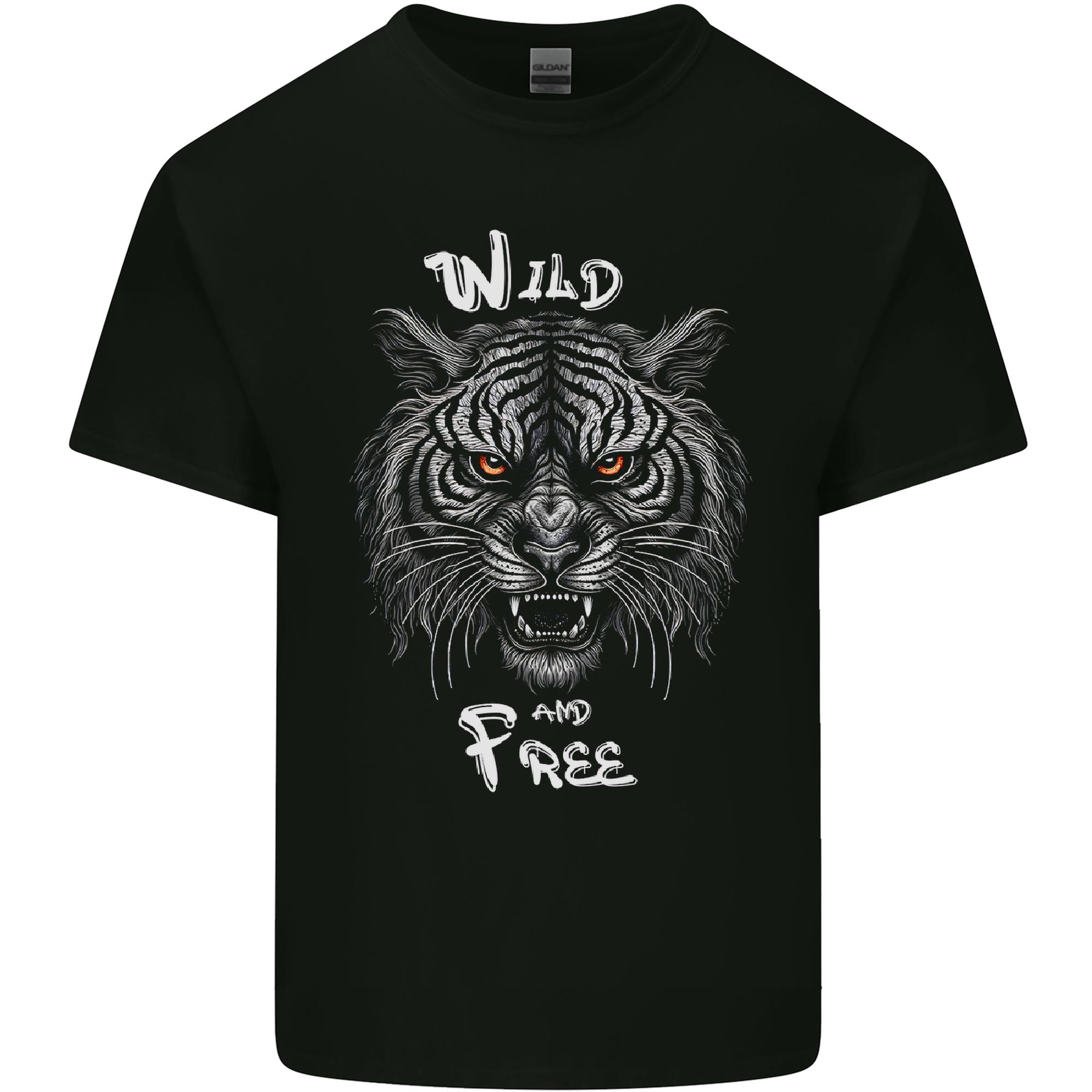 Wild and Free Tiger Unisexs Light Cotton TShirt S