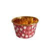 Single-Sided Gold Cake Cupssingle-Sided Aluminum Foil Crimped Paper Cups Bake-Resistant Warm Mafen Mafen Paper Tray Roll Cups 50 Pcs