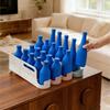 Innovative Drink Bottle Rack Beverages Dispenser For Refrigerator And Countertop Featuring Smooth Slide Out Mechanism