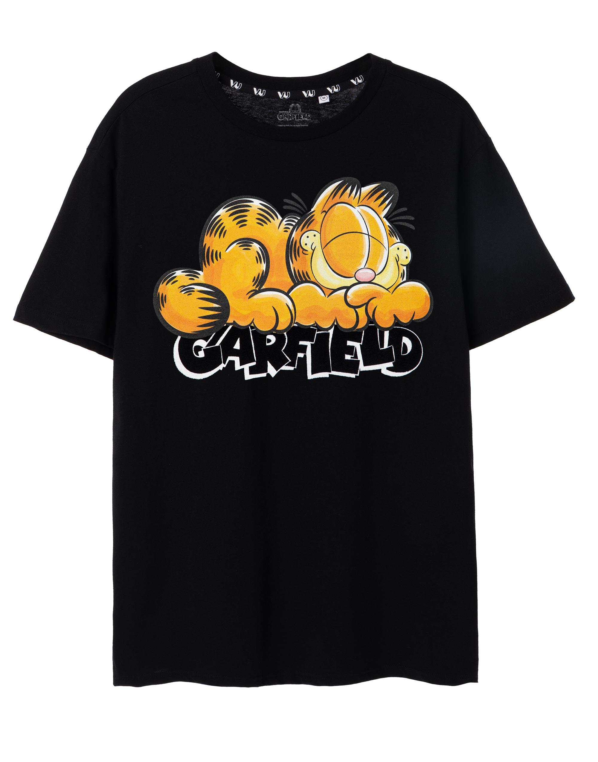 Garfield short sleeved tshirt unisexs black official merch M