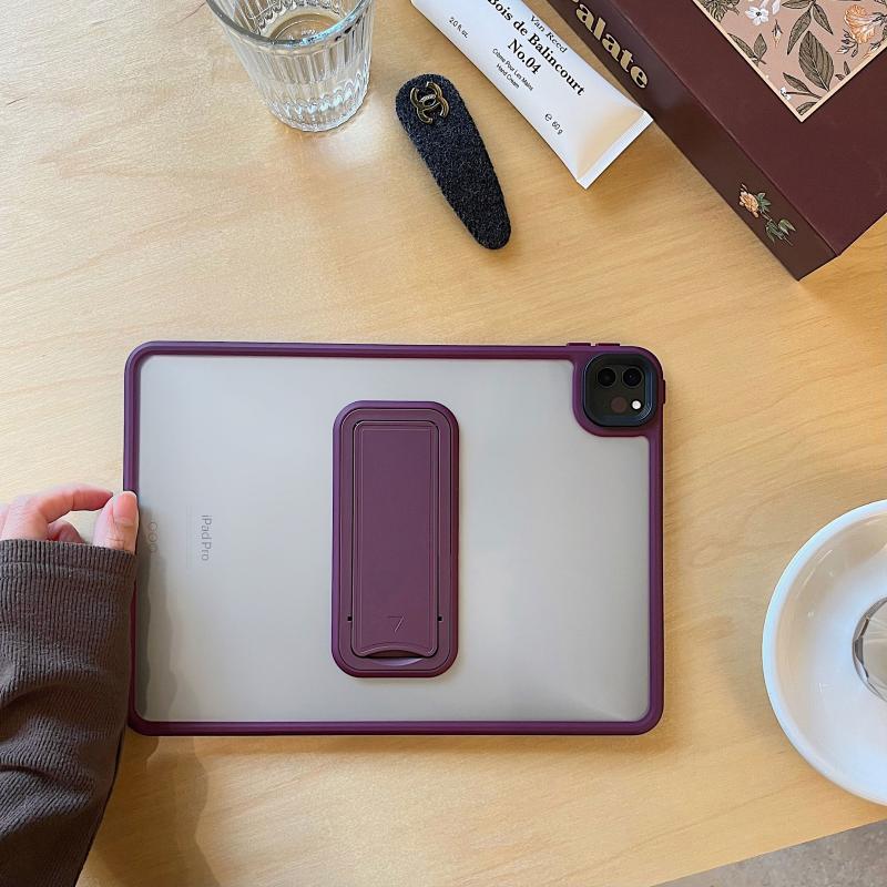 Translucent Integrated Stand Case for Apple iPad Air - Acrylic Creative Waterproof Shockproof Wear-resistant Cover for iPad Air/iPad mini/iPad Pro