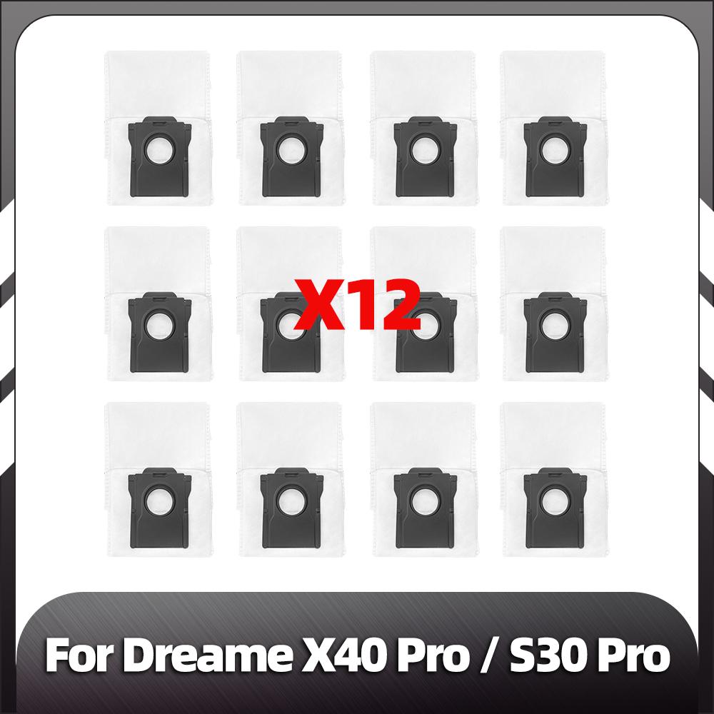 Compatible for Dreame X40 Ultra / X40 Pro / S30 Pro Ultra Robot Vacuum Parts Main Side Brush HEPA Filter Mop Pads Dust Bag Parts