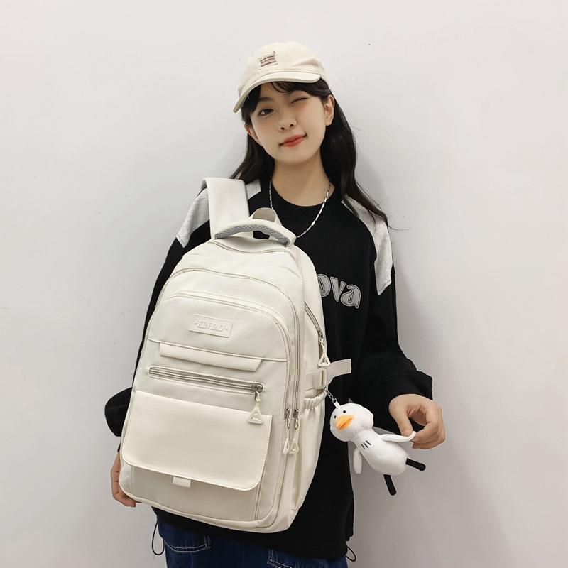 Schoolbag Junior High School Student High Value Schoolbag Japanese Large Capacity Lightweight Simple Backpack Short Trip Schoolbag