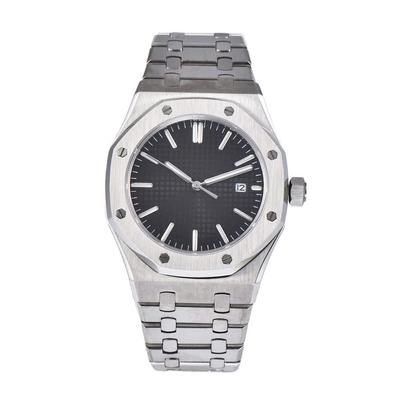 [C-místo] PARNIS Pánské automatické hodinky Royal Oak 41mm Safírové sklo Mechanické vodotěsné Obchodní společenské hodinky Nerezový řemínek Svatba