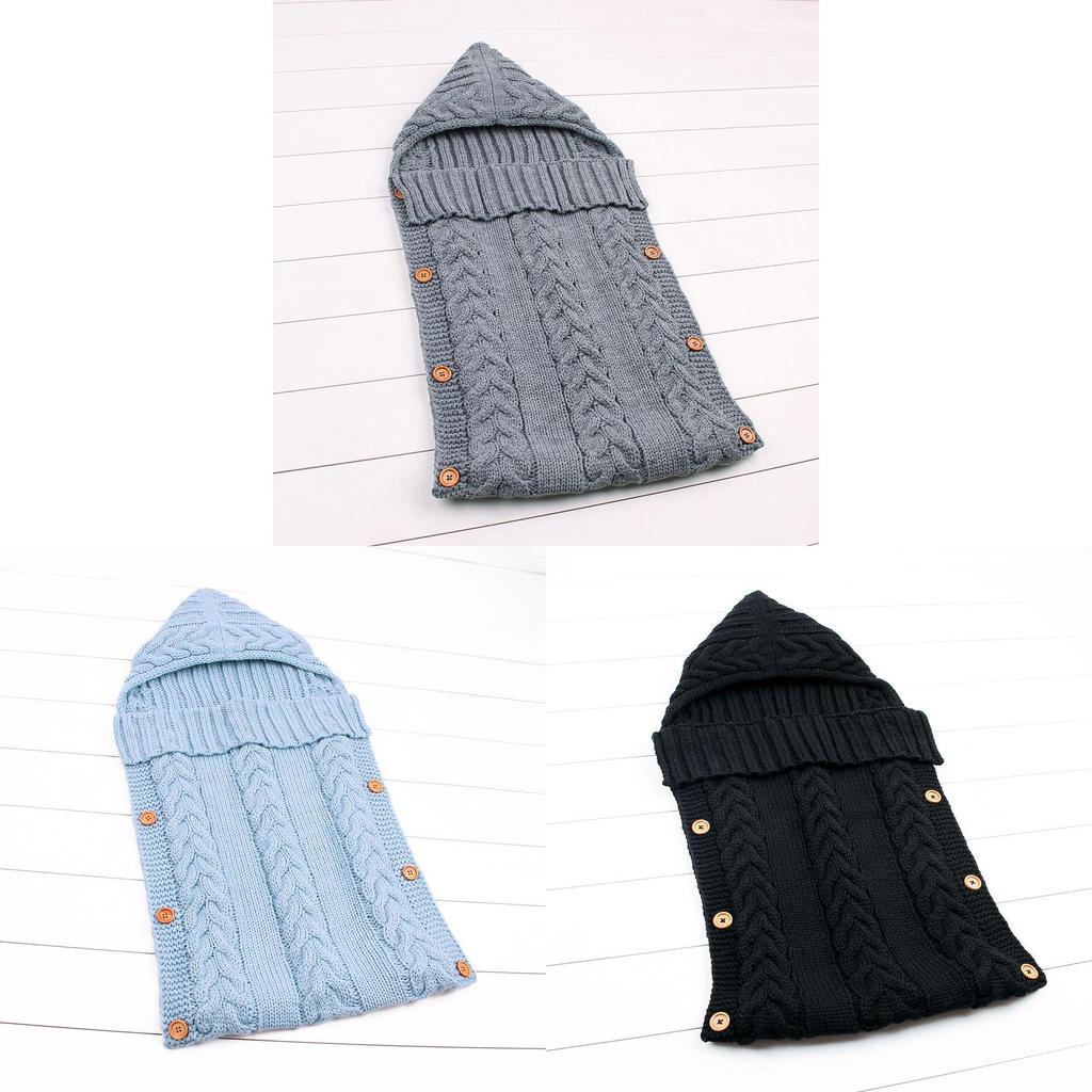 Cozy Newborn Sleeping Bag Baby Infants Knit Crochet Swaddle Wrap For Ultimate Warmth