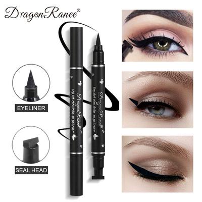 Double -headed Seal Eyeliner Mark Pen Triangular Seal Eyeliner 2 -in -1 Lazy Seal Eyeliner Pen