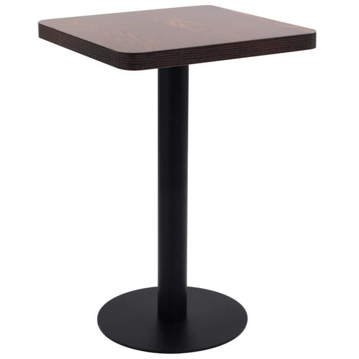 VidaXL Bistro Table Dark Brown 50x50 Cm MDF