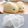 Silicone Rabbit Mold Easter Fondant Bunny Mold Chocolate Cake Mold 6-cavity Mousse Cake Decoration Baking Mold DIY Candle Model