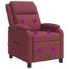 Massage Recliner Chair Wine Red Fabric