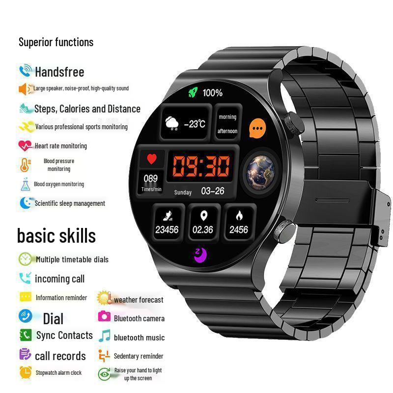 Huqiangbei GT4 Smartwatch 2025: Black Technology, Health & Sports, Bluetooth Call, Multifunctional