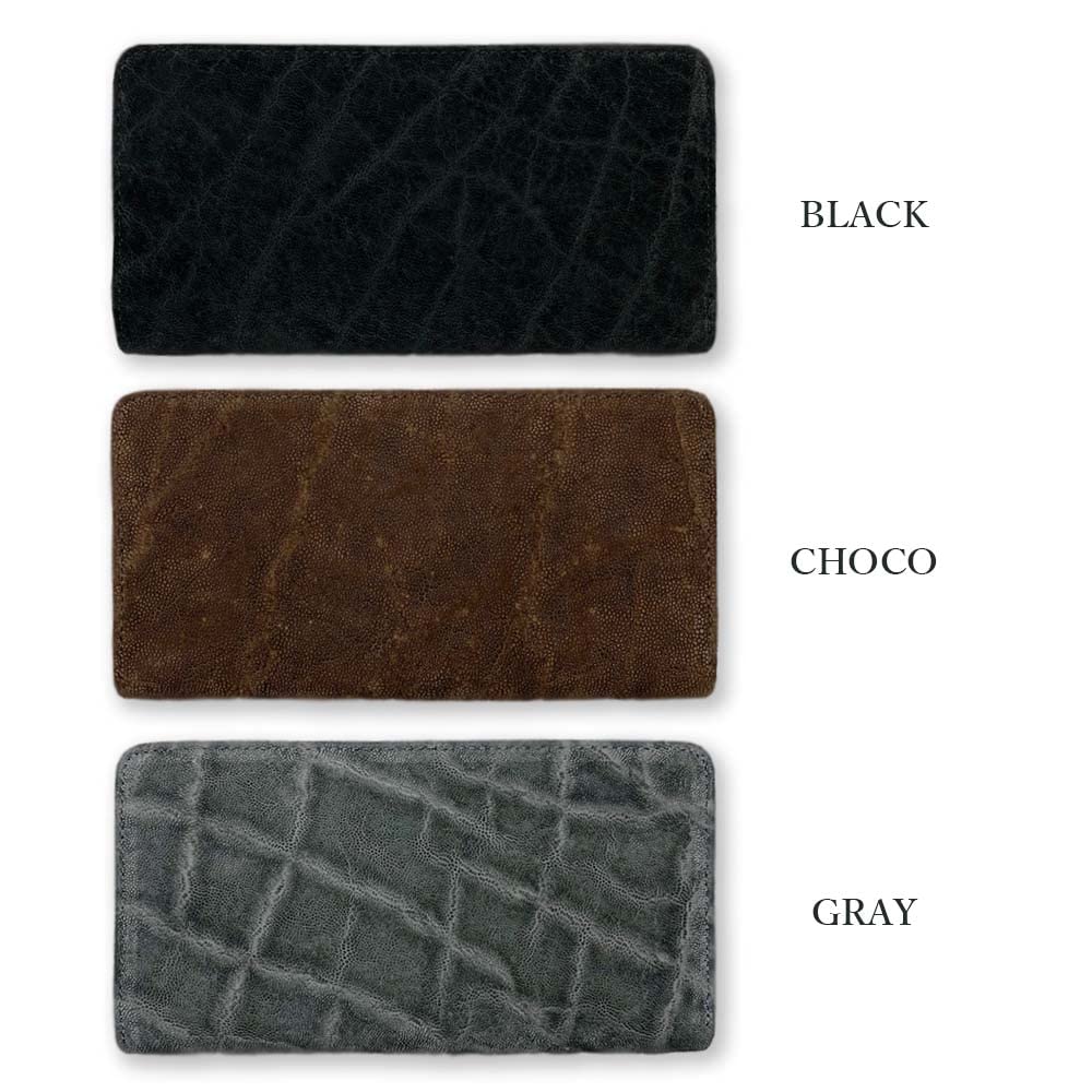 3 SUNAMURA Sunamura Made in Japan High Quality Elephant Leather Round Zipper Long Wallet Long Wallet Elephant Leather [TAKKA Shoji] [All colors]