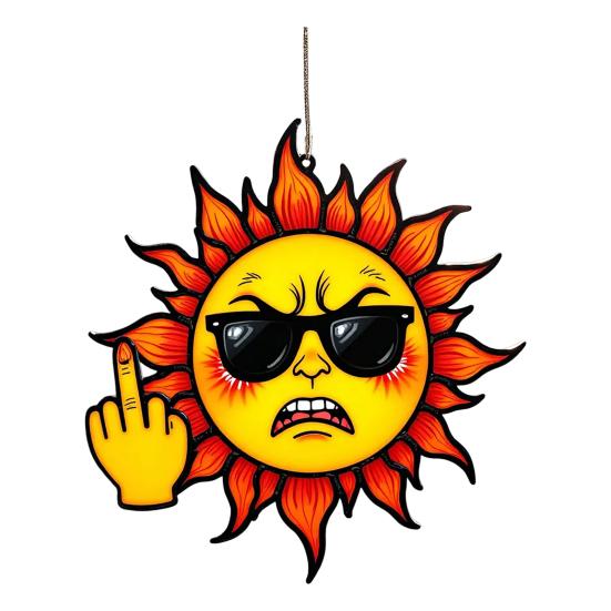 

Подвеска Подвеска Средний Палец Ловец Солнца со Шнурком Легко Подвешивать Ловец Солнца Украшение для Окна Внутреннее Наружное Украшение A