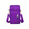 Crossbody Bag For Women Waterproof Nylon Multifunction Casual Small Pouch Fashionable Mobile Phone Bag Sport Purse Minimalist Style Arm Bag
