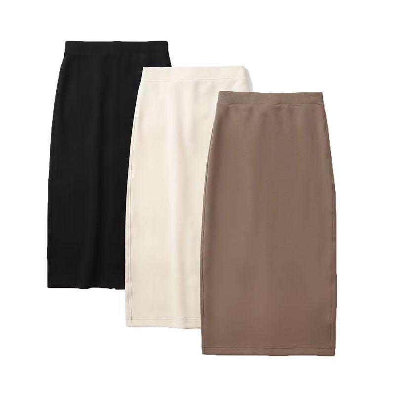Kaslead Quick-Drying Casual Slit Long Skirt
