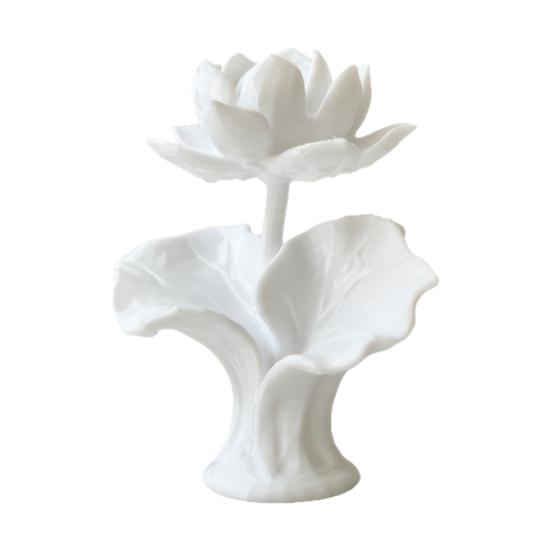 3D Printed Lotus Figurine  Flower Shape Decorative Incense Holder