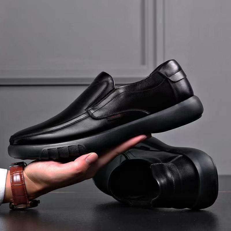 Leather shoes single cotton casual work light comfortable fashion popular men's shoes British low-top leather men's shoes