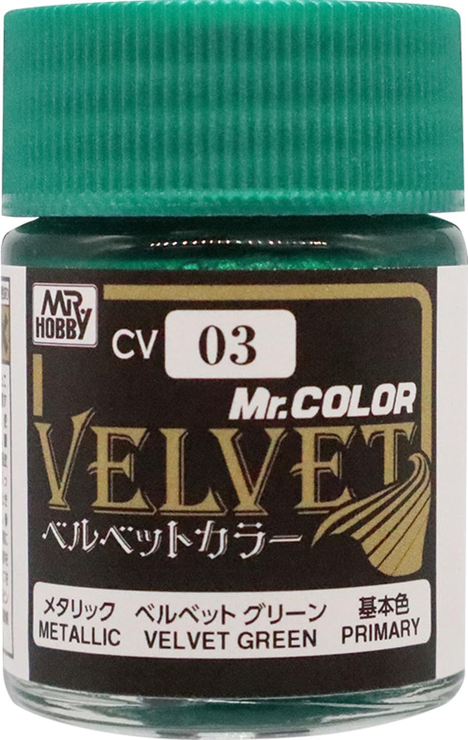 

GSI Creos Color Серия Velvet Color Бархатный Зеленый Металлик 18 мл Модельная краска CV03 Mr. зелёный