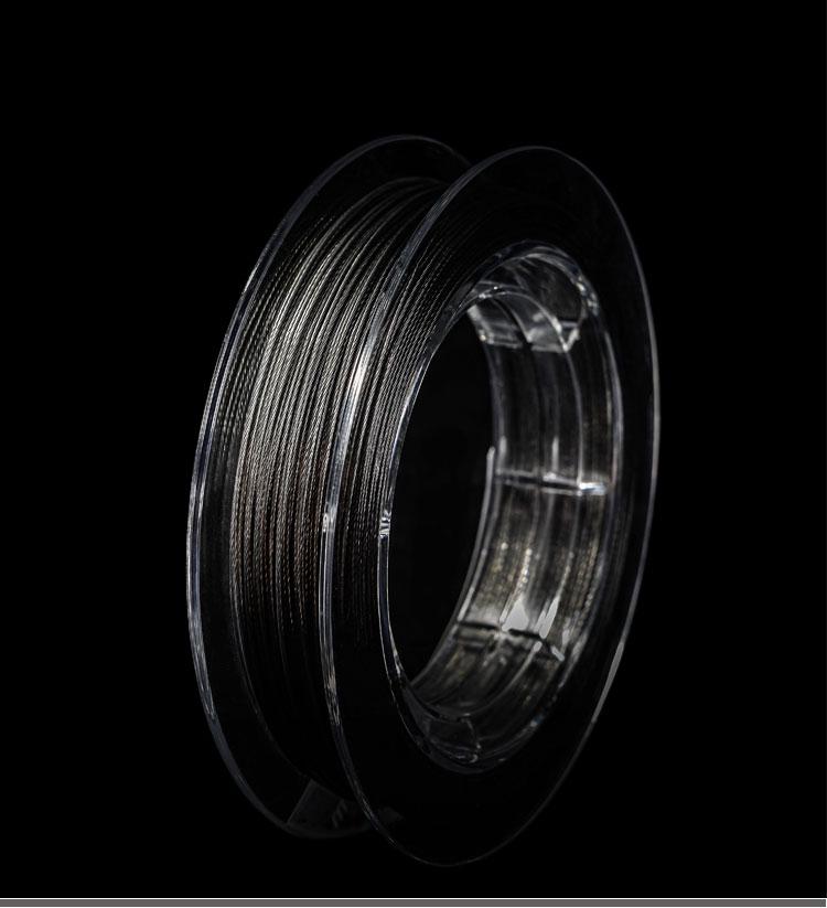 Ultra-Fine Rubber-Coated Steel Fishing Line, Anti-Bite 304 Stainless Steel, for Sea Fishing and Beading, First Gold Small