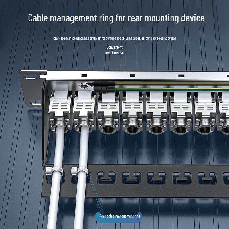 Shengwei Category 6 Shielded 24-Port 1U Rackmount Patch Panel