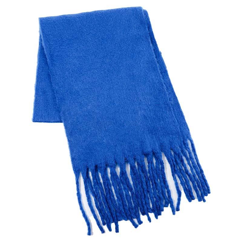 New style solid color pulled hair thickened warm scarf women's winter fashion men's women's scarf scarf scarf shawl