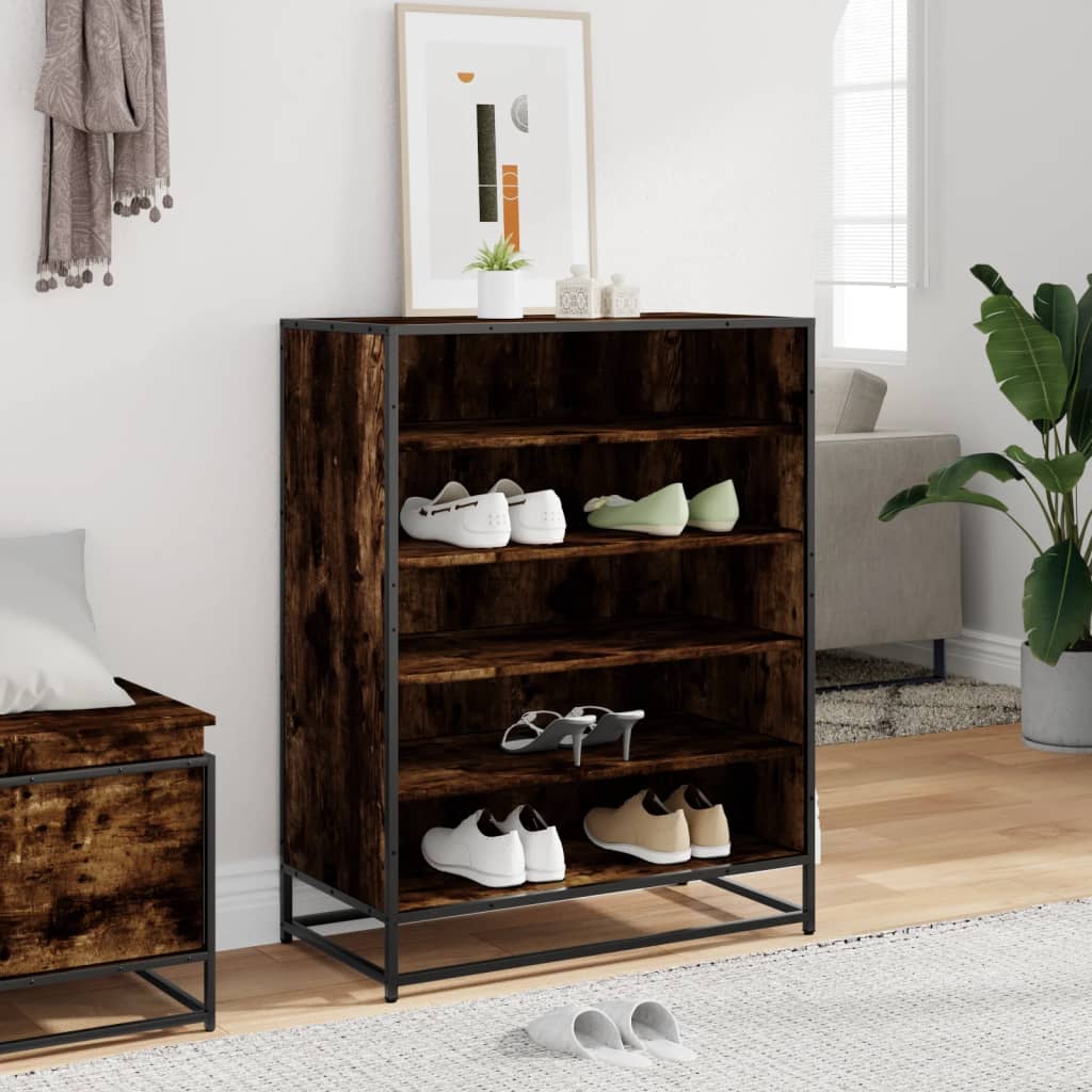 Vidaxl Szafka Na Buty, Przydymiony Dąb, 75X38X97,5 Cm