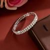 Eco-friendly Rhinestone Elastic Tennis Bracelet - Fashionable, Simple, and Shiny