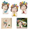 Girl Flower Pot Sculpture Planter Organizer Decorative Vivid Plant Container Flower Vase for Home Kitchen Outdoor Desk Indoor