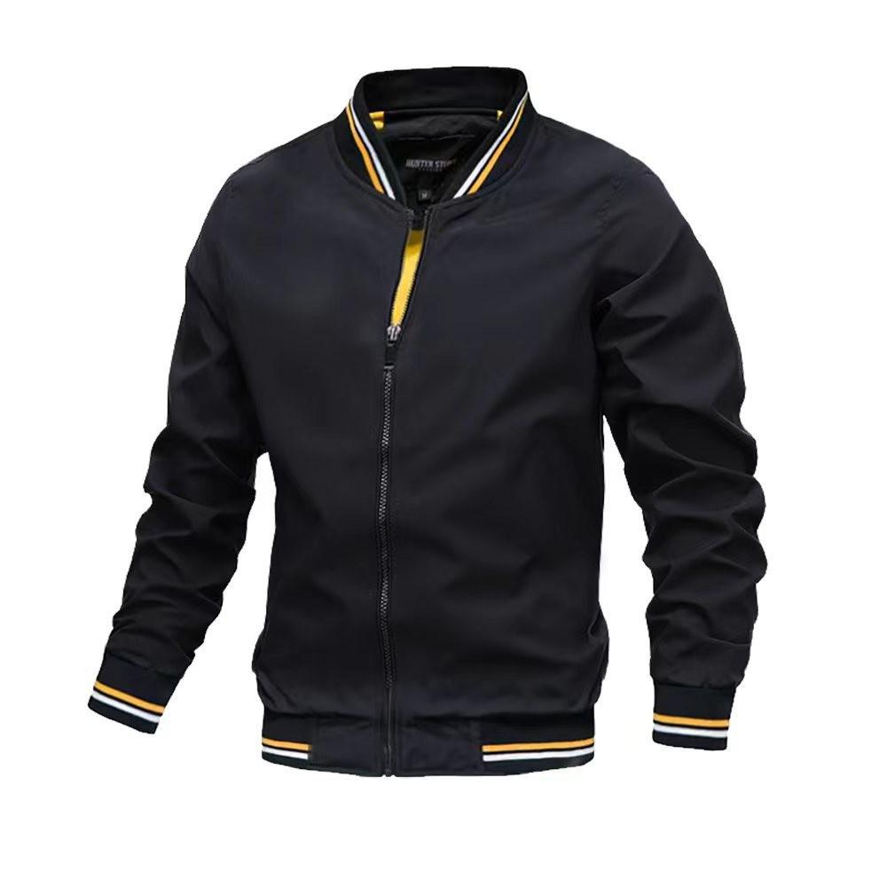 Men's Spring & Autumn Stand Collar Casual Pilot Jacket - European & American Fashion Trend