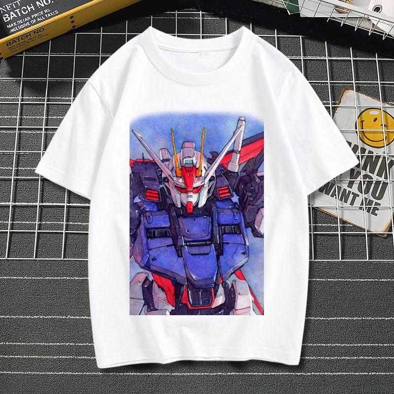Mobile Suit Gundam Anime TShirt for Men Women Kids Classic Robot Graphic Casual Cotton Short Sleeve Streetwear Top