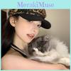 Leopard Beret Pattern Hat Unisex Versatility Breathable Oversized Unisex Design