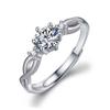 Mossanite Ring For Women Instagram-inspired Style Adjustable Open Band Luxury High-end Zirconia Ring