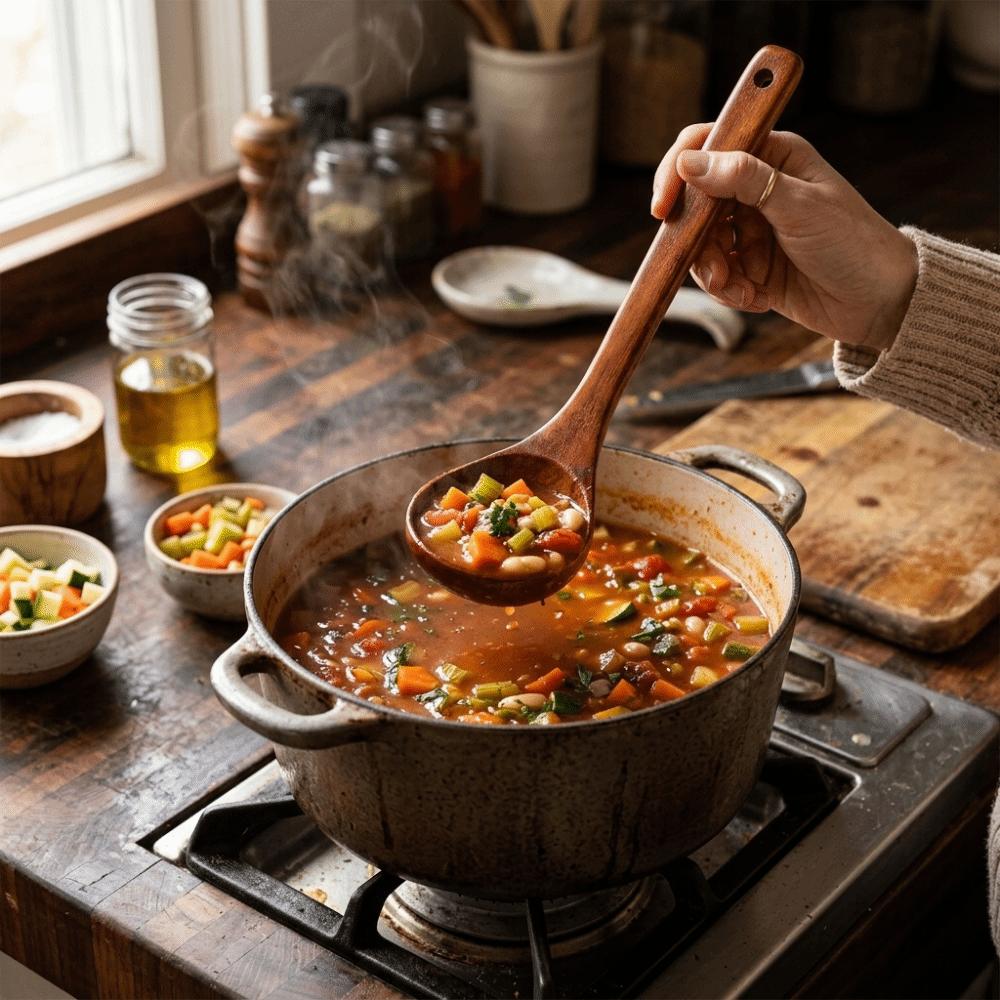 Smooth Burr-free Soup Spoon Anti-scald Handle Cooking Spoon Porridge Scoop Kitchen Cooking 27cm