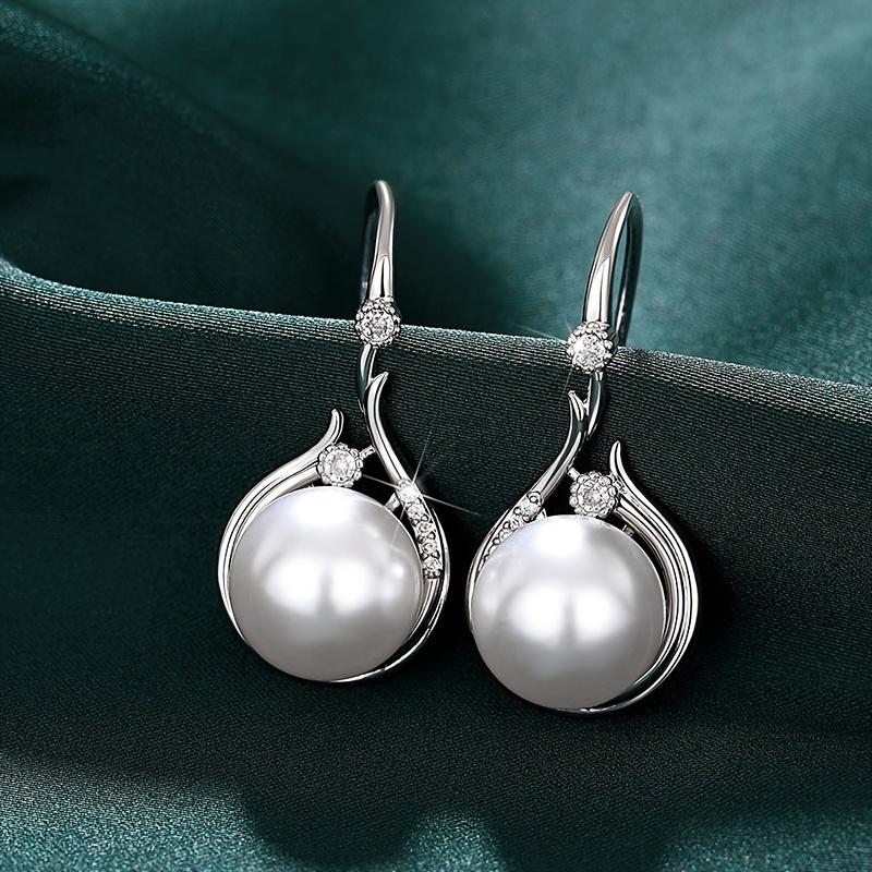 Orecchini da Donna in Argento Sterling, Orecchini con Perle d'Acqua Dolce Naturali, Ganci per Orecchie, Set di Collane Eleganti di Alta Gamma da Donna