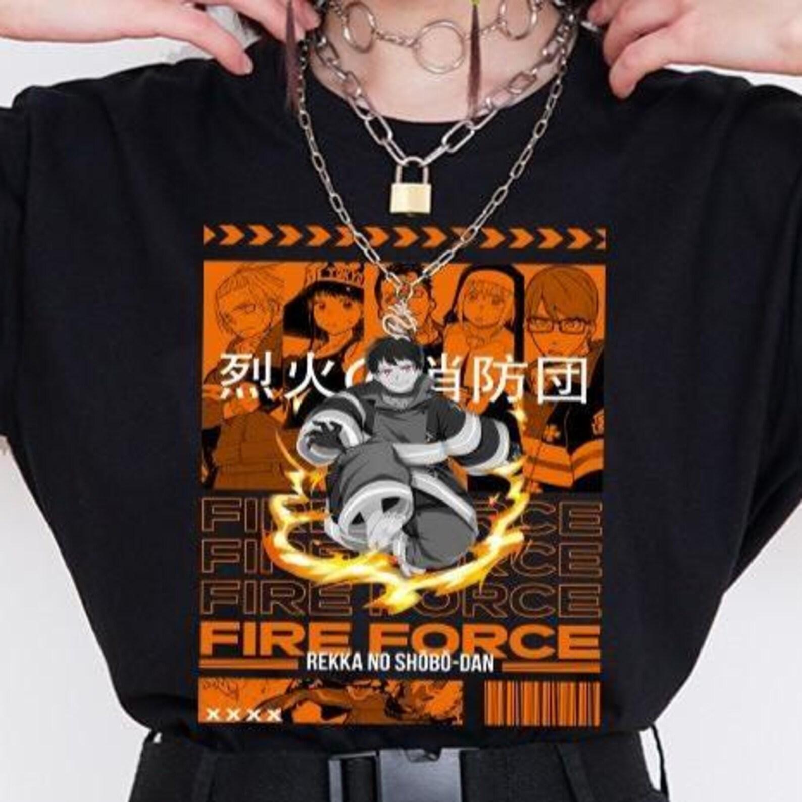 Fire Force Anime Shirt - Manga Cosplay Tee,Benimaru Shinmon,Shinra Kusakabe,Tamaki Kotatsu S