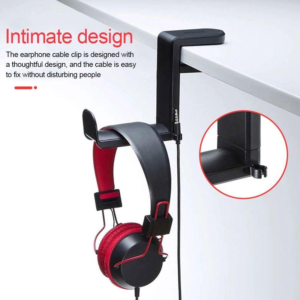No Punch Headphone Stand Storage Hanging Earphone Controller Useful Headset Holder  Coat