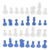 Chess Pieces Only PS Plastic Replacement   Chessmen Figurine Pieces 49mm Height King for Party Relaxing(Black White )