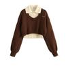 American Style Short Sweater Women's Autumn Winter Wear Two-Piece Set Knitted Sweater And Vest Top Outfit Knitted Pullover Shirt